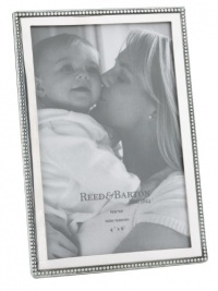 Reed & Barton Pewter Picture Frame, Baby Beads