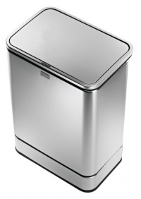 simplehuman Rectangular Sensor Recycler Can, Fingerprint-Proof Brushed Stainless Steel, 48-Liter /12.6-Gallon