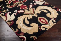 Area Rug 8x8 Square Transitional Black Color - Surya Studio Rug from RugPal