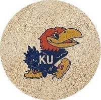 Thirstystone Natural Sandstone Set of 4 Coasters University of Kansas