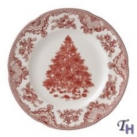 Johnson Bros. Old Britain Castles Pink Xmas Pt Dinner Plates