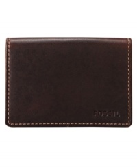 Keep your credit cards securely organized within this card case wallet by Fossil.