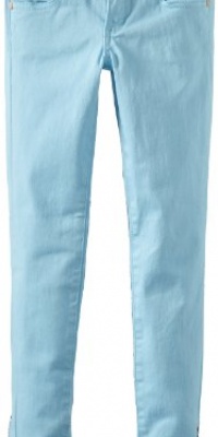 Pinc Premium Girls 7-16 Zip Crop Skinny, Sky Blue, 8