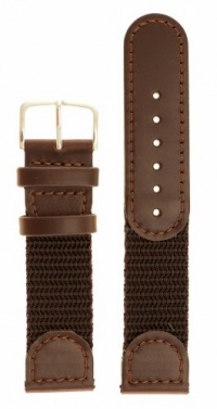 Men's Swiss Army Style Watchband - Color Brown Size: 19mm Watch Band