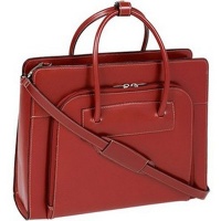 McKlein W Series Lake Forest Leather Ladies Briefcase - Red