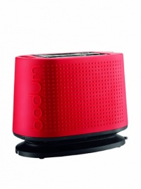 Bodum Bistro 2-Slice Pop-Up Toaster with Cool Touch Exterior, Red