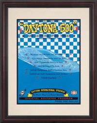 NASCAR Framed 8.5 x 11 Daytona 500 Program Print Race Year: 3rd Annual - 1961