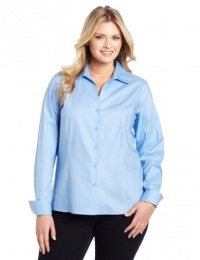 Jones New York Women's Plus-Size Long Sleeve Easy Care Blouse