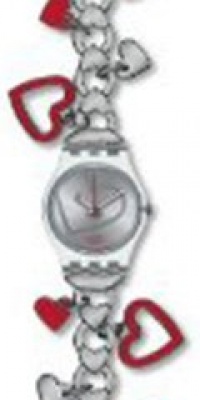 Swatch Women's LK307G Quartz Stainless Steel Silver Dial Watch