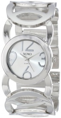 XOXO Women's XO5210 Silver Dial Silver-tone Open Link Bracelet Watch