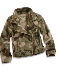 GUESS Kids Girls Little Girl Camouflage Print Jacket, MULTICOLORED (6X)