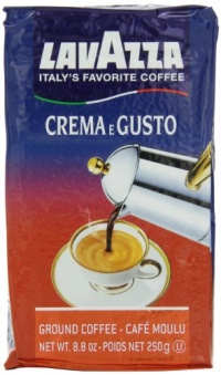 Lavazza Crema e Gusto Ground Coffee, Italian , 8.8-Ounce Bricks (Pack of 4)