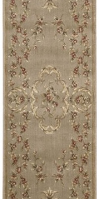 Nourison Zanibar Aubusson Mocca 2.0-Feet by 5.9-Feet Polyacrylic Area Rug