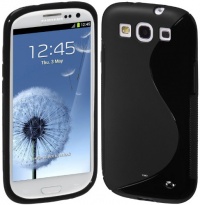 Cimo S-Line Back Flexible Cover TPU Case for Samsung Galaxy S III S3 (AT&T, T-Mobile, Sprint, Verizon, US Cellular) - Black