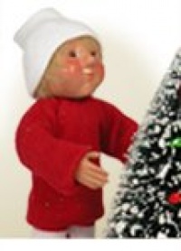 Toddler Decorating Tree Boy Figurine