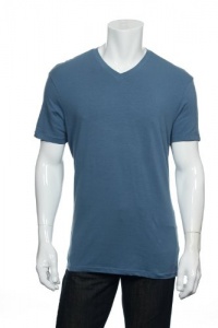 Alfani Red Men's Blue V-Neck T-Shirt