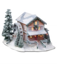 Enter the quaint village of Winters Frost, where the beautifully bedecked Frost Creek Mill House churns out endless holiday cheer. A top destination for seasonal charm, from Department 56.