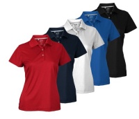 Adidas Womens Climalite Textured Solid Golf Polo Shirt