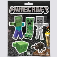 (5x7) Minecraft - Monsters Sticker a single SHEET with 5 stickers