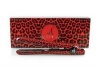 Herstyler Platinum Red Leopard Hair Straightener Flat Iron with 1.5 Inch Onyx Ceramic