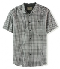 Marc Ecko Mens Cut Sew Plaid Button Up