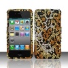 CHEETAH Hard Plastic Bling Rhinestone Case for Apple iPhone 4 / 4S