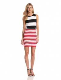 Bailey 44 Women's Delta Time Stripe Dress, Black/Red, Medium