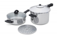 Kuhn Rikon 6-Piece Duromatic Duo Pressure Cooker Set