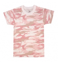 6397 Kids Baby Pink Camo T-Shirt (Large)