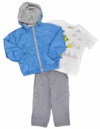 Kids Headquarters Baby-Boys Infant Hoody With White Jacket And Cargo Pant