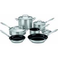 Cuisinart GGT-10 GreenGourmet Tri-Ply Stainless 10-Piece Cookware Set