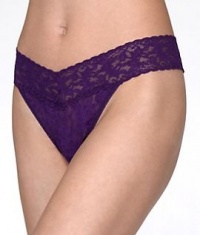 Hanky Panky Signature Lace Neon Original Rise Thong, One Size, Geranium