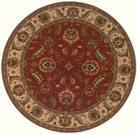 Area Rug 5x5 Round Traditional Salmon Color - Momeni Persian Garden Rug from RugPal