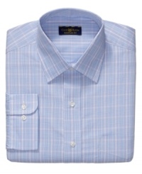 Introduce a pattern into your workday. This Club Room shirt does it in a subtle, sophisticated glen plaid.