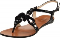 Calvin Klein Women's Sarra Thong Sandal,Black,5.5 M US