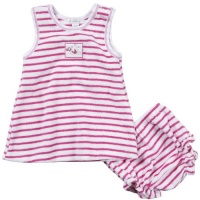 Kissy Kissy Ocean Amigos Terry Sleeveless Dress W/ Diaper Cover - Pink