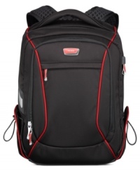 Win the race. A dream partnership between Tumi & Ducati produces this innovative, race-inspired backpack. Compact and fully functional, this pack takes the steering wheel of everyday organization, holding & protecting your laptop, organizing your electronics & accessories and offering complete and utter comfort in the process. Lifetime warranty.