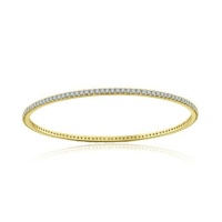 Sterling Silver Simulated Diamond Bangle-2.25ct