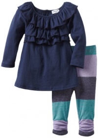 Splendid Littles Baby-Girls Newborn Shimmer Stripe Tunic Set, Sparkler, 6-12