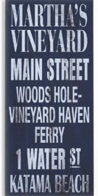 Martha's Vineyard 10x24 Artistic Planked Wood Sign by Cory Steffen