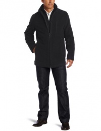 Calvin Klein Men's Wool Car Coat With Bib