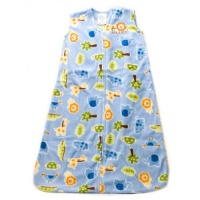 HALO SleepSack Micro Fleece Wearable Blankets, Blue Safari Print, Medium