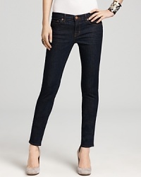 These J Brand skinny jeans flaunt a hip-hugging rise and the perfect ultra-dark wash.