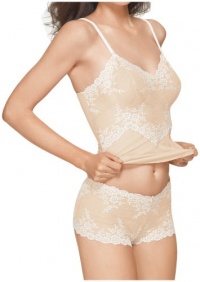 Wacoal Women's Embrace Lace Camisole, Naturally Nude/Ivory, Large