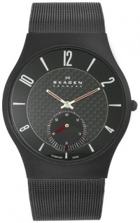 Skagen Men's 805XLTBB Sports Black Titanium Case on Mesh Watch