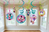 Minnie Swirl Decorations, mickey mouse club house,12 pieces