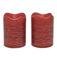 Inglow CG10288CU45 2.5-Inch Tall Flameless Rustic Votives Pomegranate Scented Candle, Currant, 2-Pack