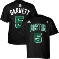 NBA adidas Boston Celtics #5 Kevin Garnett Black Net Player T-shirt