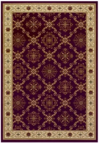 Couristan 6269/1602 Himalaya Royal Sanskrit Persian Red Rug, 6-Feet 6-Inch by 9-Feet 6-Inch