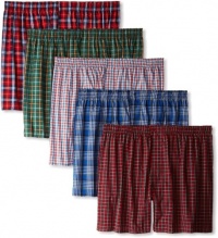 Hanes Men's Classics 5 Pack Tartan Boxer